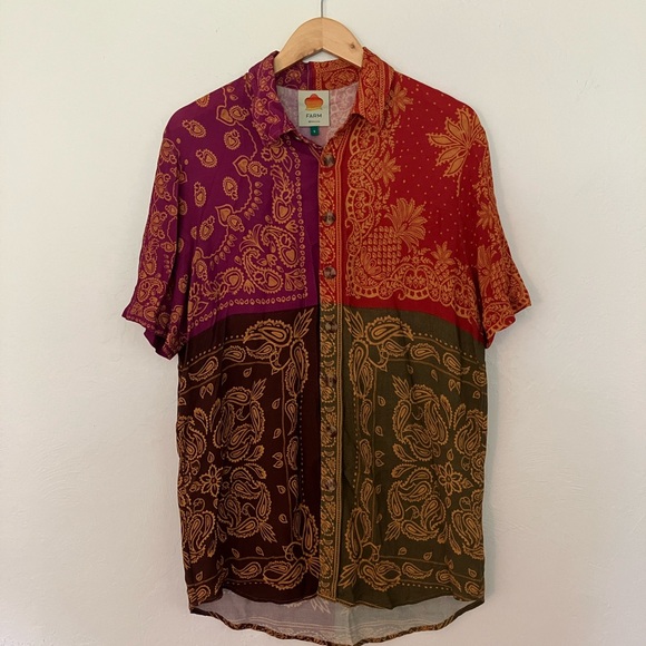 FARM Rio Multicolor Patchwork Top - Picture 3 of 8